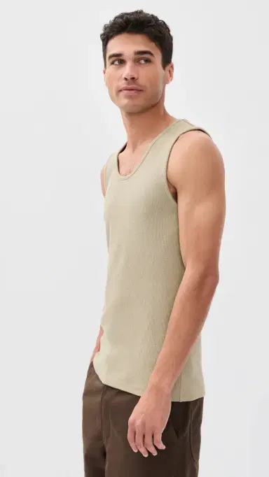 Lemaire Rib Tank Top Sage | Thumbnail 4 Lemaire Rib Tank Top Sage | Thumbnail 4