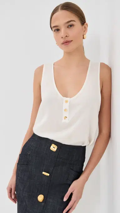FRANÇOISE Poppy Tank Polka Dot White And White | Thumbnail 2 FRANÇOISE Poppy Tank Polka Dot White And White | Thumbnail 2