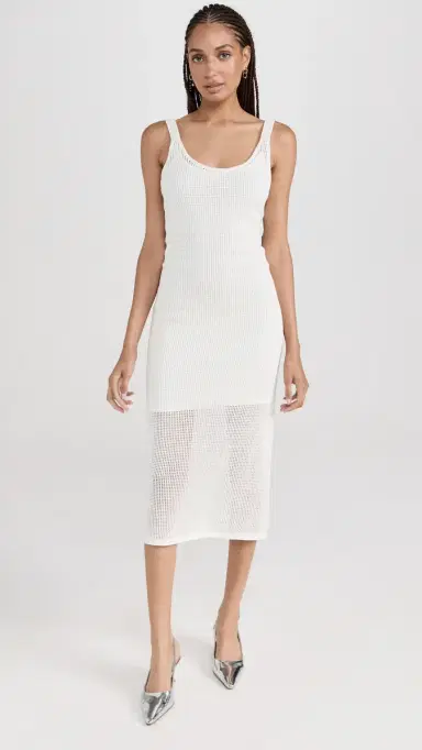 Staud Jessica Knit Coverup Dress White | Thumbnail 2 Staud Jessica Knit Coverup Dress White | Thumbnail 2