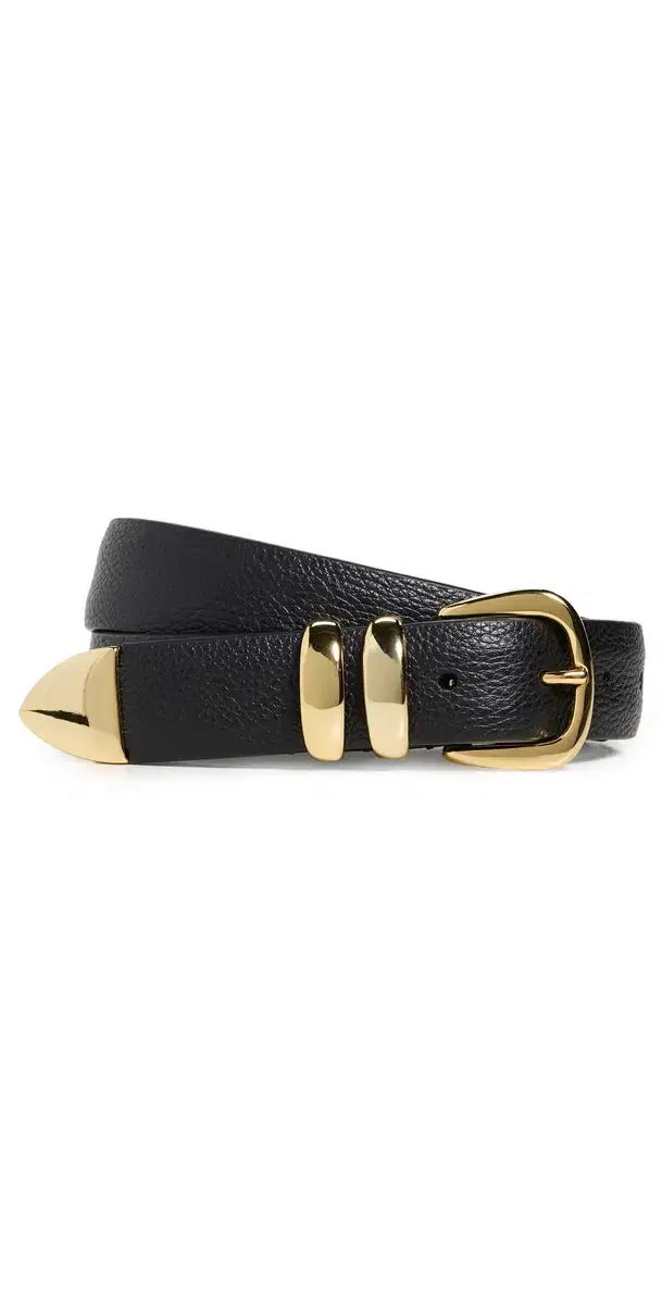 Narrow Soft Grained Calf Leather Belt Black N1 Narrow Soft Grained Calf Leather Belt Black N1