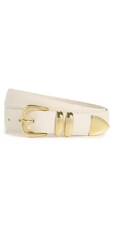 Anderson's Narrow Soft Grained Calf Leather Belt Ivory F3 70 | Thumbnail 1 Anderson's Narrow Soft Grained Calf Leather Belt Ivory F3 70 | Thumbnail 1