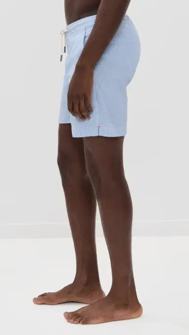 Orlebar Brown Bulldog Drawcord Seersucker Stripe Swim Shorts 6.25 Wave Blue | Thumbnail 4 Orlebar Brown Bulldog Drawcord Seersucker Stripe Swim Shorts 6.25 Wave Blue | Thumbnail 4