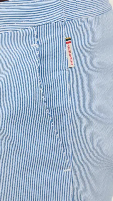Orlebar Brown Bulldog Drawcord Seersucker Stripe Swim Shorts 6.25 Wave Blue | Thumbnail 6 Orlebar Brown Bulldog Drawcord Seersucker Stripe Swim Shorts 6.25 Wave Blue | Thumbnail 6