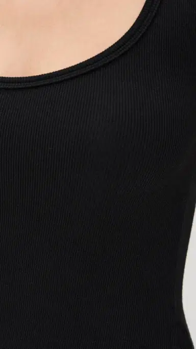 Cotton Citizen Verona Scoop Neck Tank Jet Black | Thumbnail 6 Cotton Citizen Verona Scoop Neck Tank Jet Black | Thumbnail 6