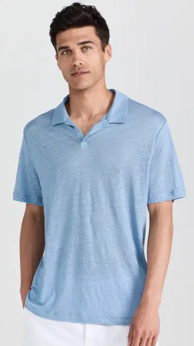 Onia Shaun inen Polo Dusty Blue | Thumbnail 2 Onia Shaun inen Polo Dusty Blue | Thumbnail 2
