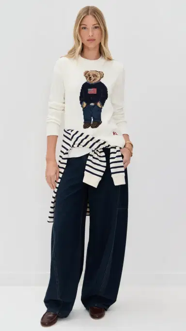 Polo Ralph Lauren American Flag Bear Sweater Deckwash White | Thumbnail 5 Polo Ralph Lauren American Flag Bear Sweater Deckwash White | Thumbnail 5