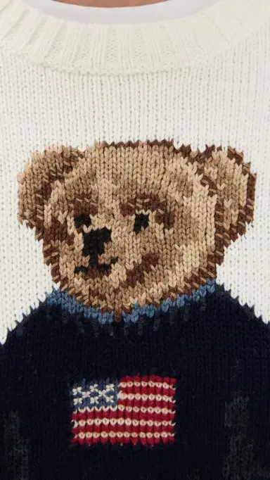 Polo Ralph Lauren American Flag Bear Sweater Deckwash White | Thumbnail 6 Polo Ralph Lauren American Flag Bear Sweater Deckwash White | Thumbnail 6
