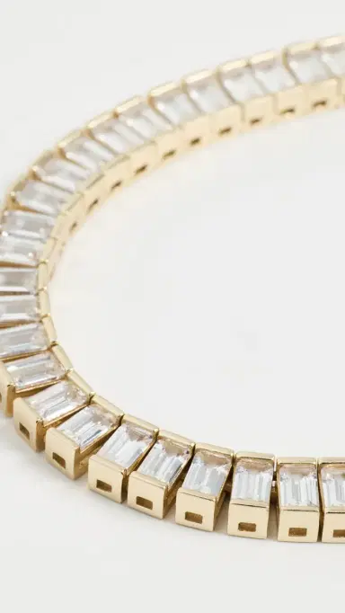 HART Baguette Tennis Necklace Gold One Size | Thumbnail 4 HART Baguette Tennis Necklace Gold One Size | Thumbnail 4