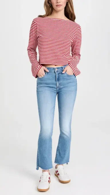 Mother The Insider Crop Step Fray Jeans | Thumbnail 5 Mother The Insider Crop Step Fray Jeans | Thumbnail 5