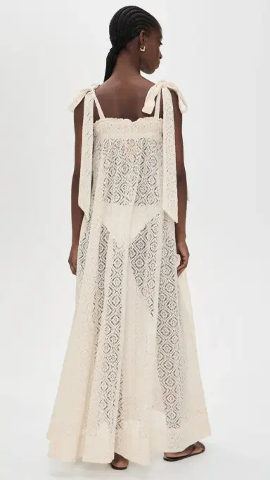 Coniglio Palm Beach Elastic Convertible Maxi Coverup Dress Natural One Size | Thumbnail 3 Coniglio Palm Beach Elastic Convertible Maxi Coverup Dress Natural One Size | Thumbnail 3