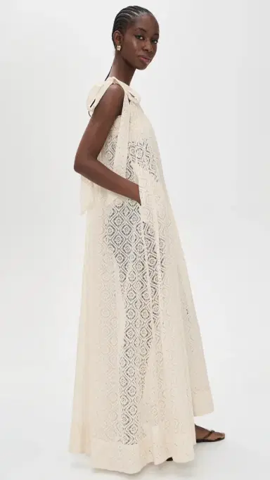 Coniglio Palm Beach Elastic Convertible Maxi Coverup Dress Natural One Size | Thumbnail 4 Coniglio Palm Beach Elastic Convertible Maxi Coverup Dress Natural One Size | Thumbnail 4