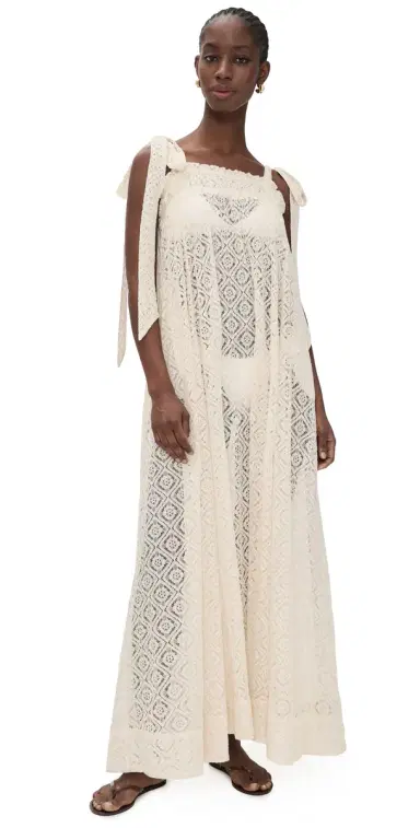 Coniglio Palm Beach Elastic Convertible Maxi Coverup Dress Natural One Size | Thumbnail 1 Coniglio Palm Beach Elastic Convertible Maxi Coverup Dress Natural One Size | Thumbnail 1