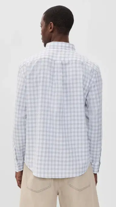 Billy Reid Check Hutcheson port Shirt Grey/White | Thumbnail 3 Billy Reid Check Hutcheson port Shirt Grey/White | Thumbnail 3