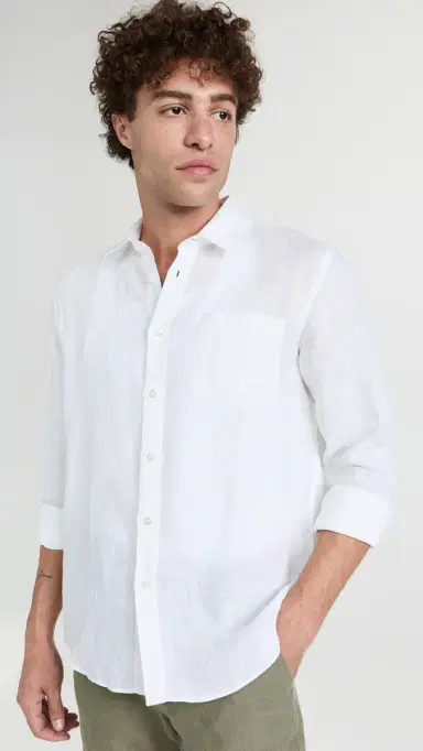 Vilebrequin Caroubis Linen Shirt Blanc | Thumbnail 3 Vilebrequin Caroubis Linen Shirt Blanc | Thumbnail 3