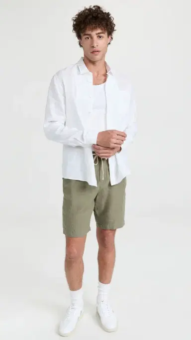Vilebrequin Caroubis Linen Shirt Blanc | Thumbnail 6 Vilebrequin Caroubis Linen Shirt Blanc | Thumbnail 6