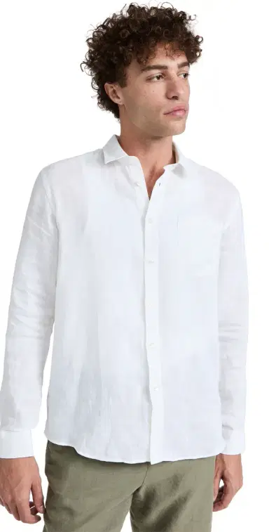 Vilebrequin Caroubis Linen Shirt Blanc | Thumbnail 1 Vilebrequin Caroubis Linen Shirt Blanc | Thumbnail 1