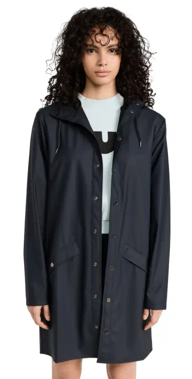 Rains Long Jacket Navy S | Thumbnail 1 Rains Long Jacket Navy S | Thumbnail 1