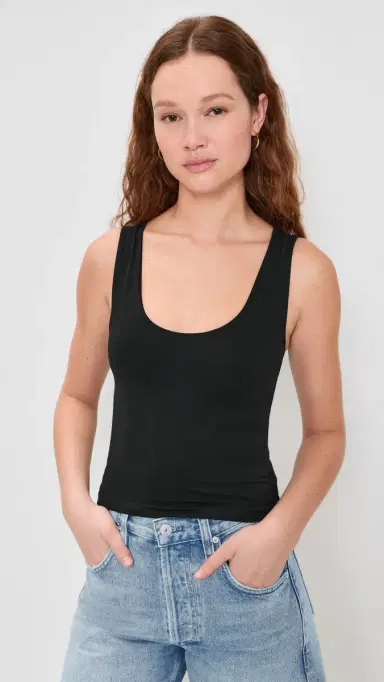 Free People Clean Lines Muscle Camisole Black M/L | Thumbnail 2 Free People Clean Lines Muscle Camisole Black M/L | Thumbnail 2