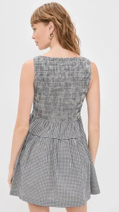 Hill House Home The Cosima Mini Nap Dress Black/Sand Gingham | Thumbnail 3 Hill House Home The Cosima Mini Nap Dress Black/Sand Gingham | Thumbnail 3