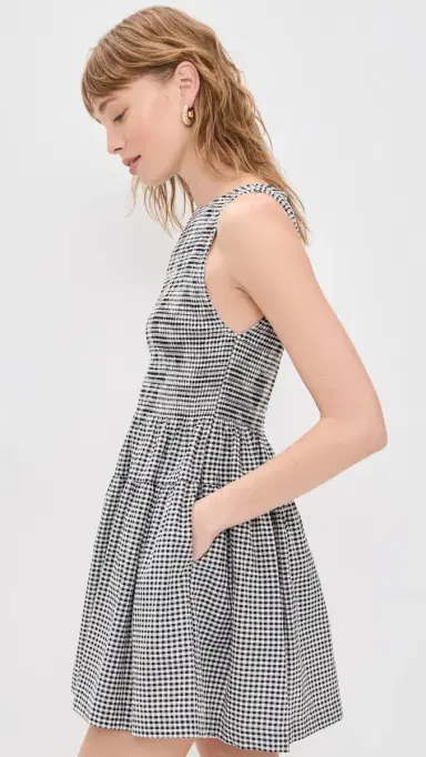 Hill House Home The Cosima Mini Nap Dress Black/Sand Gingham | Thumbnail 4 Hill House Home The Cosima Mini Nap Dress Black/Sand Gingham | Thumbnail 4