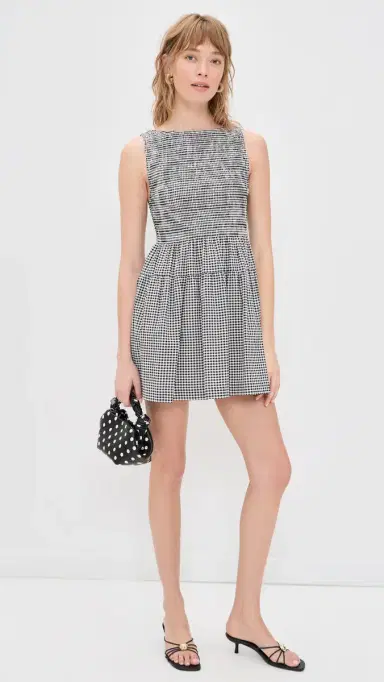 Hill House Home The Cosima Mini Nap Dress Black/Sand Gingham | Thumbnail 5 Hill House Home The Cosima Mini Nap Dress Black/Sand Gingham | Thumbnail 5
