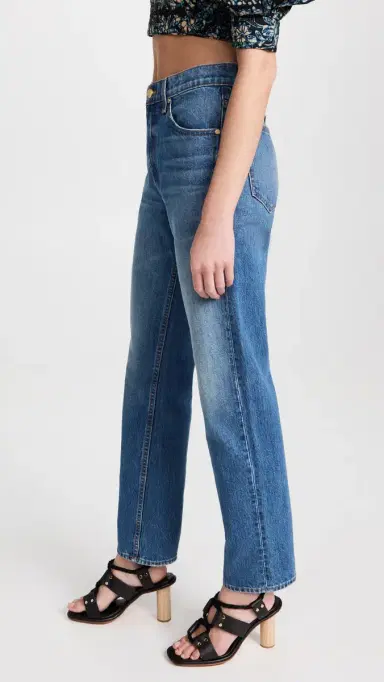 Ulla Johnson The Daphne Jeans Danube Medium Indigo Wash | Thumbnail 4 Ulla Johnson The Daphne Jeans Danube Medium Indigo Wash | Thumbnail 4