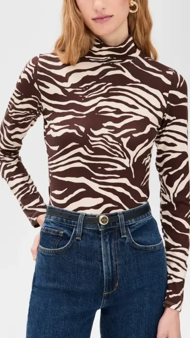 Tory Burch Romy Belt Black/Aged Tan | Thumbnail 3 Tory Burch Romy Belt Black/Aged Tan | Thumbnail 3