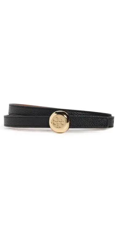 Tory Burch Romy Belt Black/Aged Tan | Thumbnail 1 Tory Burch Romy Belt Black/Aged Tan | Thumbnail 1