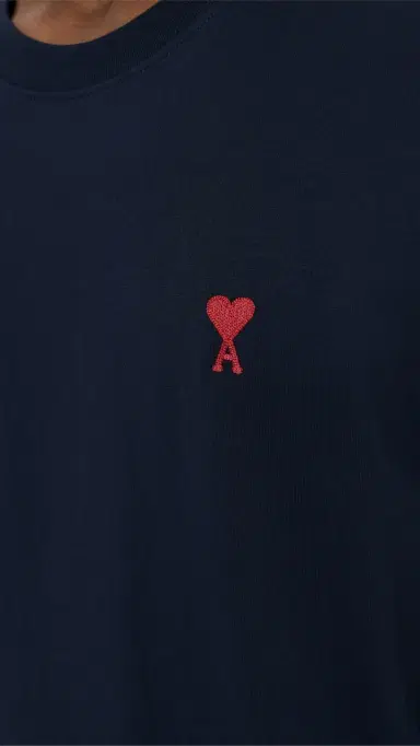 AMI ADC Classic Fit Red ogo Tee Night Blue | Thumbnail 6 AMI ADC Classic Fit Red ogo Tee Night Blue | Thumbnail 6