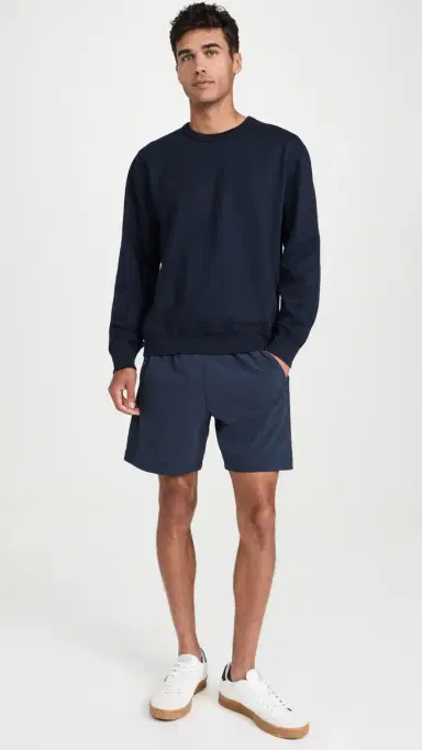 REIGNING CHAMP Midweight Terry Standard Crewneck Navy | Thumbnail 5 REIGNING CHAMP Midweight Terry Standard Crewneck Navy | Thumbnail 5