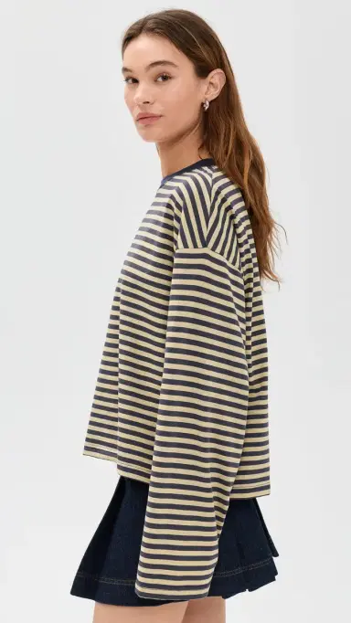 Lioness Bloom Long Sleeve Tee Beige tripe | Thumbnail 4 Lioness Bloom Long Sleeve Tee Beige tripe | Thumbnail 4