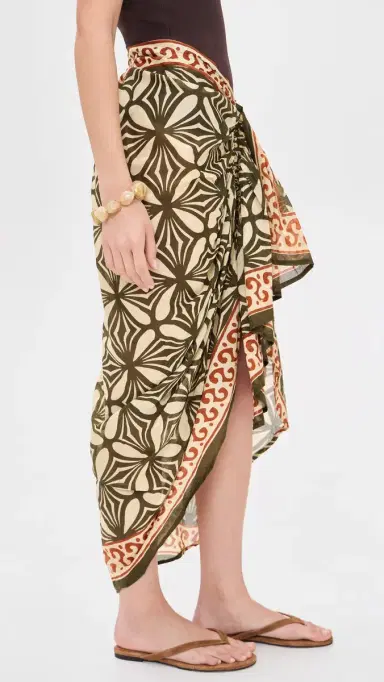 Guadalupe Design Giada Pareo Skirt Red | Thumbnail 4 Guadalupe Design Giada Pareo Skirt Red | Thumbnail 4