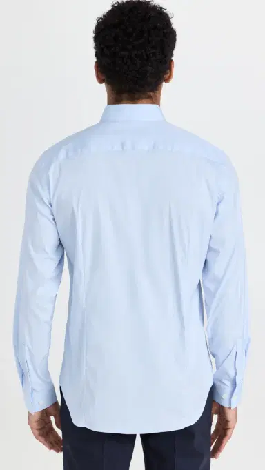 Theory ylvain Good Cotton Shirt Olympic | Thumbnail 3 Theory ylvain Good Cotton Shirt Olympic | Thumbnail 3