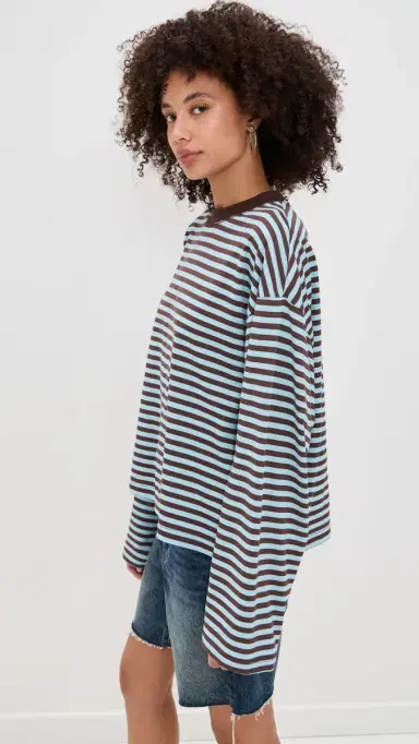 Lioness Bloom Long Sleeve Tee Chocolate Sea Stripe | Thumbnail 4 Lioness Bloom Long Sleeve Tee Chocolate Sea Stripe | Thumbnail 4