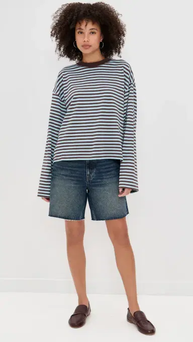 Lioness Bloom Long Sleeve Tee Chocolate Sea Stripe | Thumbnail 5 Lioness Bloom Long Sleeve Tee Chocolate Sea Stripe | Thumbnail 5