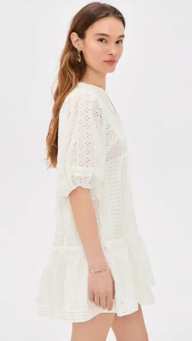 Poupette St Barth Aria Mini Dress White | Thumbnail 4 Poupette St Barth Aria Mini Dress White | Thumbnail 4