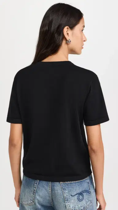RAILS Cotton Cashmere Short Sleeve Crew Tee Black | Thumbnail 3 RAILS Cotton Cashmere Short Sleeve Crew Tee Black | Thumbnail 3