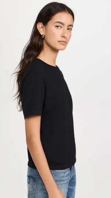 RAILS Cotton Cashmere Short Sleeve Crew Tee Black | Thumbnail 4 RAILS Cotton Cashmere Short Sleeve Crew Tee Black | Thumbnail 4