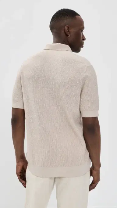 Vince Geo Jacquard Polo ineral/Classic Cream | Thumbnail 3 Vince Geo Jacquard Polo ineral/Classic Cream | Thumbnail 3
