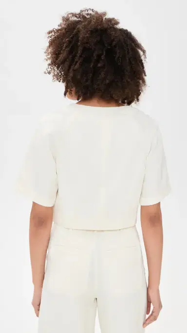 Apiece Apart Lia Crop Blouse Cream | Thumbnail 3 Apiece Apart Lia Crop Blouse Cream | Thumbnail 3