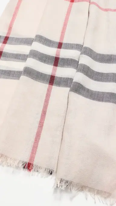 Burberry Wide Check Wool Silk Gauze Scarf Stone Check | Thumbnail 5 Burberry Wide Check Wool Silk Gauze Scarf Stone Check | Thumbnail 5