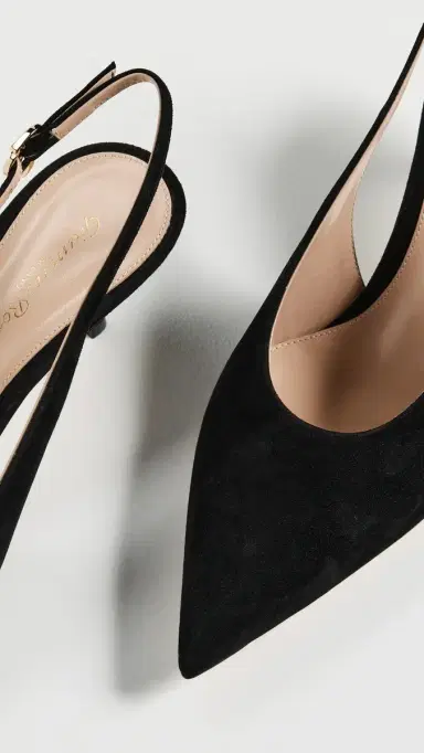 Gianvito Rossi Robbie Sling Camoscio 55mm Black | Thumbnail 6 Gianvito Rossi Robbie Sling Camoscio 55mm Black | Thumbnail 6