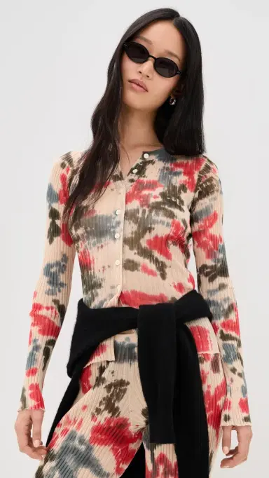 Rodebjer Cardi Tie Dye Top Red ulti | Thumbnail 2 Rodebjer Cardi Tie Dye Top Red ulti | Thumbnail 2