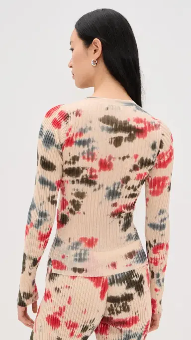 Rodebjer Cardi Tie Dye Top Red ulti | Thumbnail 3 Rodebjer Cardi Tie Dye Top Red ulti | Thumbnail 3