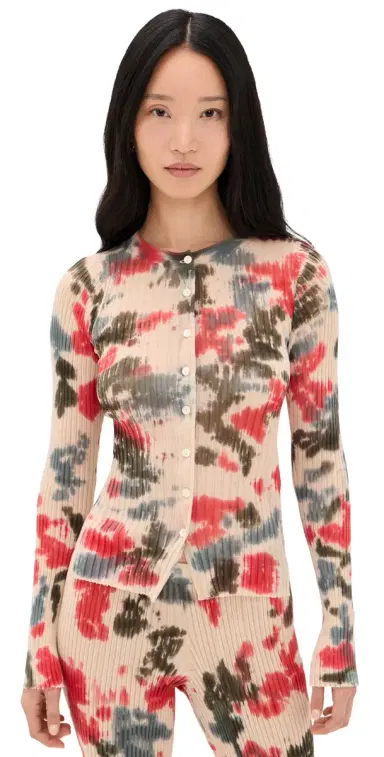Rodebjer Cardi Tie Dye Top Red ulti | Thumbnail 1 Rodebjer Cardi Tie Dye Top Red ulti | Thumbnail 1