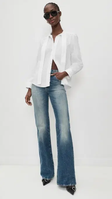 R13 Neck Tie Shirt White | Thumbnail 5 R13 Neck Tie Shirt White | Thumbnail 5