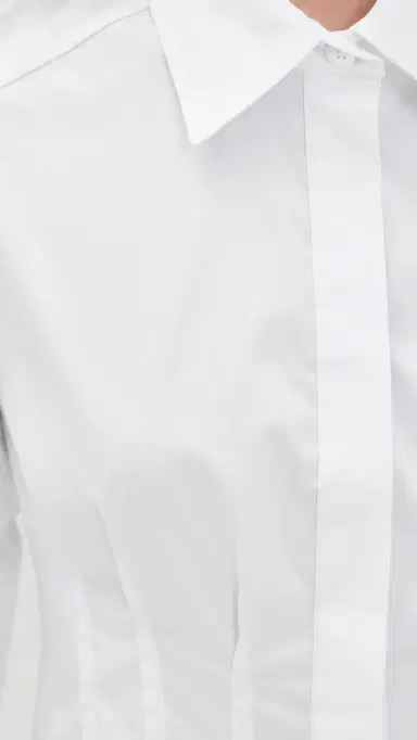 MEIMEIJ Cotton Stretch 3/4 Sleeve Shirt Dress Off White | Thumbnail 6 MEIMEIJ Cotton Stretch 3/4 Sleeve Shirt Dress Off White | Thumbnail 6