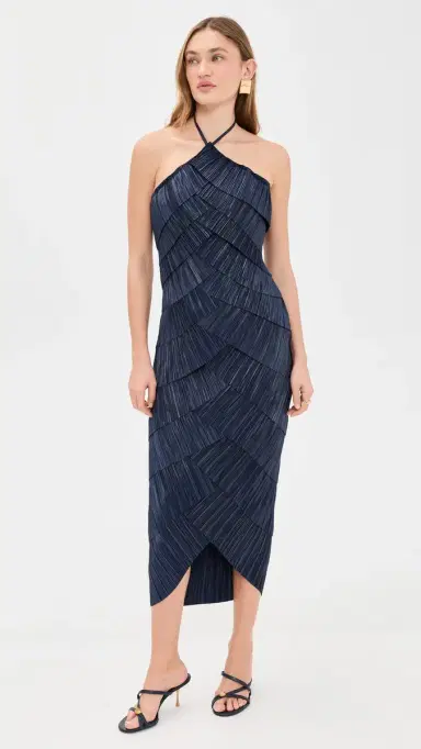 Cult Gaia Patrizia Dress Deep Lake | Thumbnail 2 Cult Gaia Patrizia Dress Deep Lake | Thumbnail 2