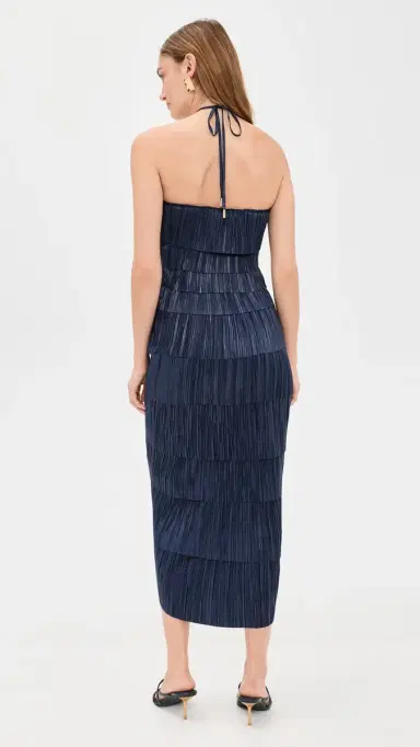 Cult Gaia Patrizia Dress Deep Lake | Thumbnail 3 Cult Gaia Patrizia Dress Deep Lake | Thumbnail 3