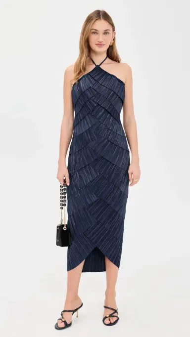 Cult Gaia Patrizia Dress Deep Lake | Thumbnail 5 Cult Gaia Patrizia Dress Deep Lake | Thumbnail 5